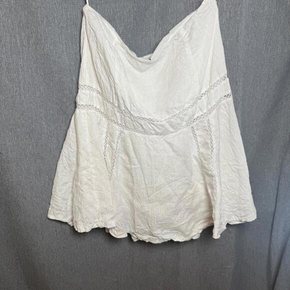 Lauren Ralph Lauren White Linen Vintage Rare Y2K Boho Skirt Women’s Size 12